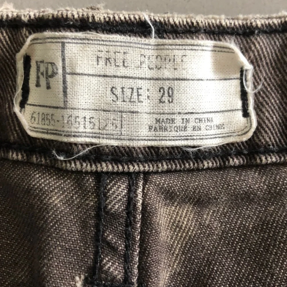 Free People  Leaf Print Distressed Shorts 29